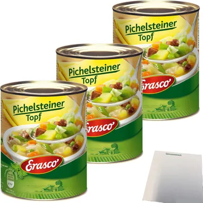 Produktbild von Erasco Pichelsteiner Topf 3er Pack (3x800g Dose) + usy Block