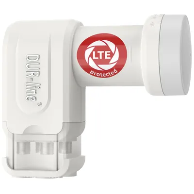 Produktbild von DUR-line +Ultra Quad LNB - 4 Teilnehmer weiß - mit LTE-Filter [ Test  *] 4-Fach, digital mit Wetterschutz, Full HD, 4K,