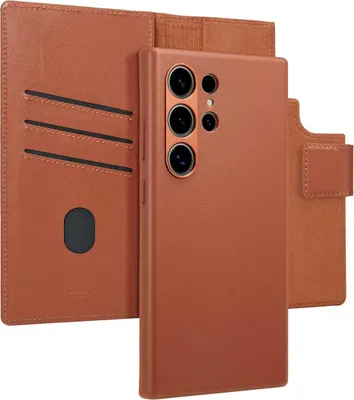 Image de Accezz Bibliothèque en cuir 2-en-1 avec MagSafe pour le Samsung Galaxy S24 Ultra - Sienna Brown