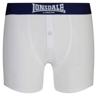 Image de Lonsdale - Boxers pour garçons (lot de 2) GT13089 (146-152) (blanc/bleu marine)