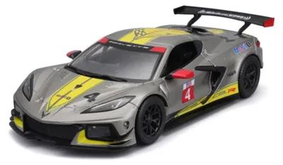 Image de Bburago 18-28024 - Modèle réduit - Chevrolet Corvette C8R '20 (grise, échelle 1:24) Modèle réduit de voiture