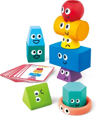Zdjęcie produktu dla Klocki Montessori – kolorowe, edukacyjne zabawki – drewniane zabawki motoryczne dla dzieci od 12 miesiąca życia