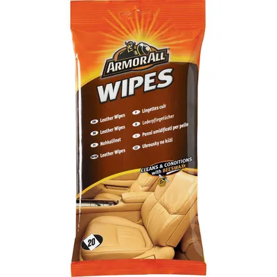 Produktbild von Armor All Wipes Lederpflegetücher 20 Tücher - Reinigt & Konserviert (1er Pack)