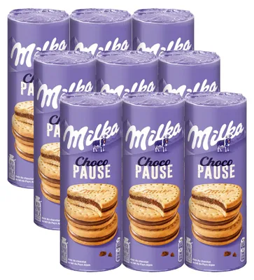 Produktbild von Milka Choco Pause Schokokekse Doppelkeks mit Füllung 260g 9er Pack