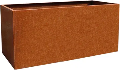 Image de VIVANNO Bac à plantes en acier Corten MAXI, patine brun rouille - 80x40x40 cm