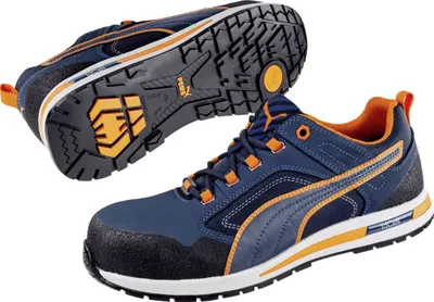 Produktbild von Buty ochronne Crosstwist LOW Gr.44 niebieskie/pomarańczowe S3 HRO SRC EN20345 skóra PUMA