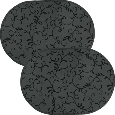 Produktbild von Erwin Müller Tischset Essen" 2er-Pack graphit oval: 35x50 cm"