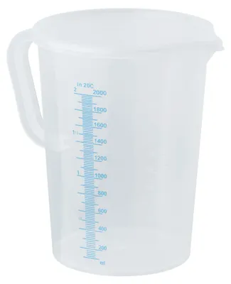Produktbild von Messbecher mit Deckel, Kunststoff, mit Skala, 2 Liter