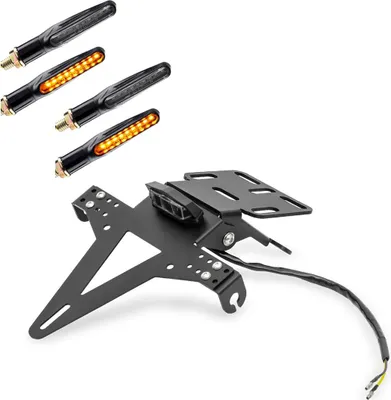 Image de Kit support de plaque d'immatriculation + 4x clignotants LED pour Kawasaki Z 900 / 650 KZ4