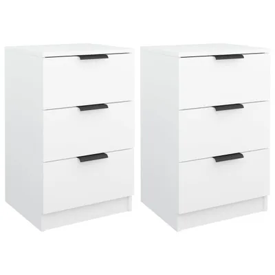 Obrázok produktu pre vidaXL Nočné stolíky 2 ks. Biele 40x36x65 cm