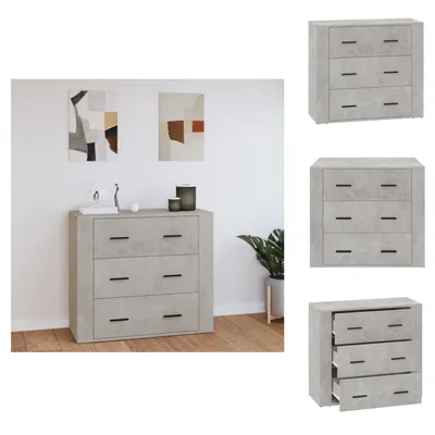 Produktbild von vidaXL Sideboard Betongrau 80x33x70 cm Holzwerkstoff -  Sideboards