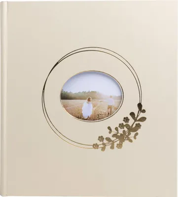 Produktbild von Exacompta Fotoalbum, 60 weiße Seiten, Ringflower - Latte - 16733E