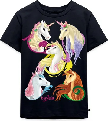 Produktbild von Spreadshirt Schleich Bayala Einhörner und Pegasuspferde Kinder Premium T-Shirt, 98/104 (2 Jahre), Navy