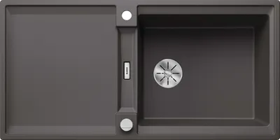 Produktbild von BLANCO ADIRA XL 6 S-F Einbauspüle SILGRANIT felsgrau ab 60 cm mit Ablauffernbedienung, mit Zubehör - inkl.