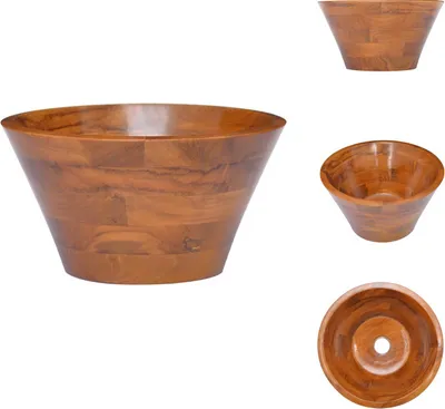 Immagine prodotto di vidaXL Lavabo in legno massiccio di teak Φ40x20 cm - Lavabo da bagno