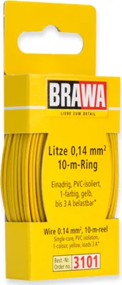 Zdjęcie produktu dla 3101 Skrętka BRAWA 0.14mm² 10m pierścień ge