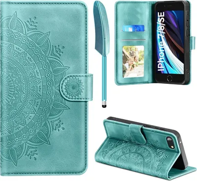 Produktbild von Handyhülle iPhone SE 2022/2020 iPhone 7/8 Leder Flip Hülle Grün