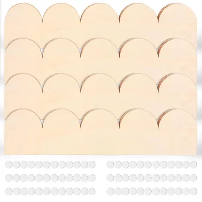 Immagine prodotto di Elementi decorativi esterni in legno con bordo ondulato, ideali per progetti fai-da-te
