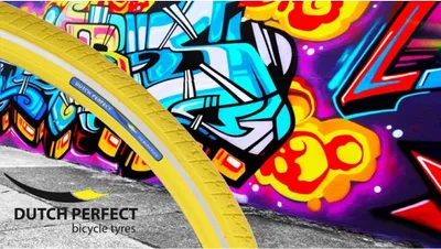 Produktbild von Dutch Perfect | Buitenband | 28 x 1 1/2" / 40-635 | Gelb mit Reflexion