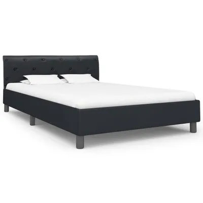 Produktbild von vidaXL Bettgestell Schwarz Kunstleder 120 x 200 cm