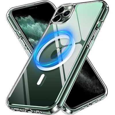 Produktbild von Hülle für iPhone 11 PRO Magsafe magnetisch Silikon Clear Case Cover Transparent