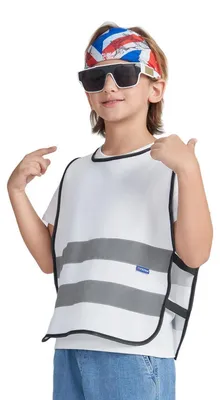 Immagine prodotto di Gilet di sicurezza per bambini, colore bianco, taglia 10-14 anni