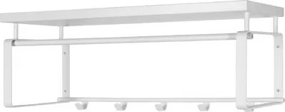 Produktbild von Wandgarderobe REX 3 Weiß, Garderobe mit Hutablage und 5 Haken, Spinder