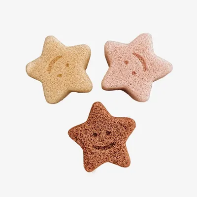 Imagen del producto de Esponja para el baño con forma de estrella, biodegradable, vegana, para bebés y niños