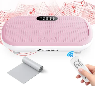 Image de Plateforme Vibrante MERACH, 10 vitesses, 11 programmes, LED, Bluetooth, télécommande, charge max 200 kg