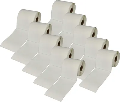 Produktbild von vhbw 10x Rolle 152mm x 102mm (278 Etiketten) kompatibel mit Brother TD-4100N, TD-4100, TD-4000 Drucker Weiß