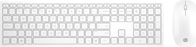Produktbild von HP Pavillon Kabelloste Tastatur und Maus 800, Volle Größe (100%), Kabellos, RF Wireless, Weiß, Maus enthalten