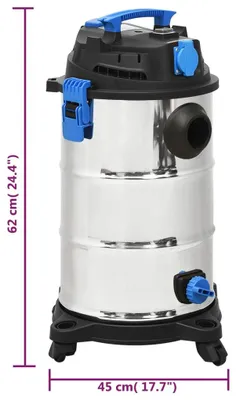 Produktbild von vidaXL Nass- und Trockensauger 1200 W 30 L Silbern