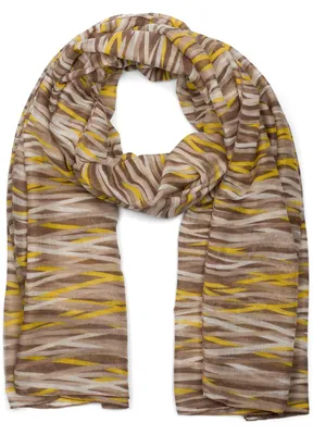 Produktbild von styleBREAKER Damen Schal mit bunt überlappendem Streifen Muster, leichtes Tuch, Stola 01016205