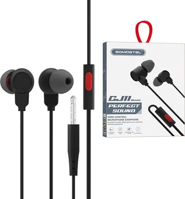Produktbild von Somostel In-Ear Kopfhörer Schwarz mit Fernbedienung