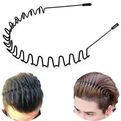 Produktbild von Haarband Haarreif Haarschmuck - Antirutsch - Metall - Schwarz - Für Frauen und Männer