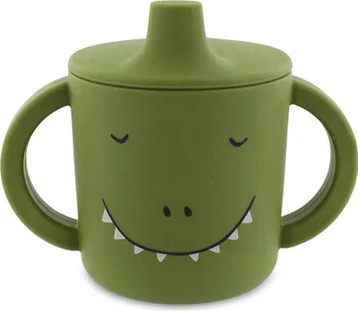 Produktbild von Trixie Silikon Trinklernbecher grün Mr. Dino - auslaufsicher Babybecher