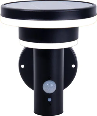 Produktbild von Näve Leuchten LED Solar Außenwandleuchte "NORA" LED Solar Außenwandleuchte "NORA" LED Solar Außenwandleuchte "NORA", Lampe für den Außenbereich im Modern-Style, aus Metall und Kunststoff in schwarz, 17,5 x 16 x 18,3 cm, mit LED Platine – dimmbar – mit Druckschalter – Dämmerungssensor – Bewegungsmelder