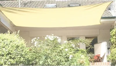 Produktbild von PeddyShield Quadratsonnensegel 4,0 x 4,0 m, aus wasser- und windabweisenden PES 280 g/m², beige