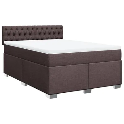 Produktbild von vidaXL Boxspringbett mit Matratze Dunkelbraun 140x200 cm Stoff