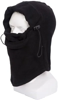 Immagine prodotto di Cappuccio antivento in pile nero – Berretto in pile – Scaldacollo in pile – Mascherina per il viso – Maschera da sci – Maschera da moto – Berretto – Accessorio invernale – CHPN