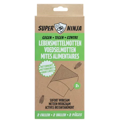 Zdjęcie produktu dla Pułapka na mole spożywcze Super Ninja – 2 pułapki na mole spożywcze – mole o maksymalnej skuteczności wabiącej