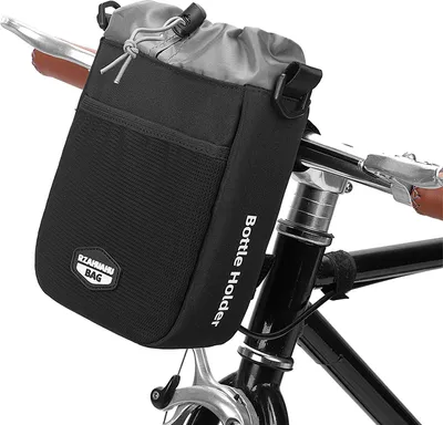 Produktbild von Fahrrad-Wasserflaschenhalter-Tasche, isolierter Fahrradlenker, Getraenke-/Getraenkeaufbewahrung, Kuehltasche, Packtasche fuer Fahrrad, Motorrad, Kinderwagen