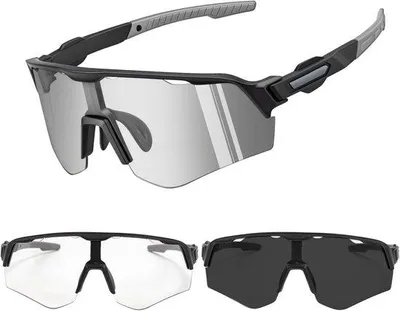 Zdjęcie produktu dla Okulary sportowe Fietsglazen, fotochromowe – ochrona UV400 – idealne do kolarstwa szosowego i rowerów górskich