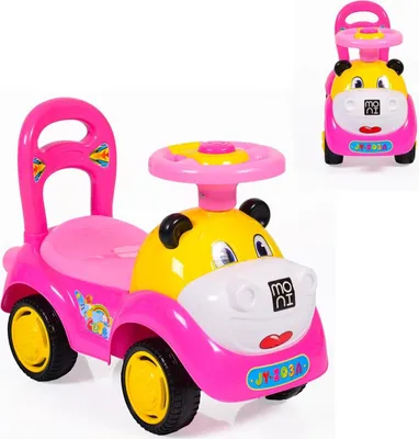 Obrázok produktu pre Detské autíčko, jazdiace Super Car zábavný dizajn, melódie, ružové operadlo