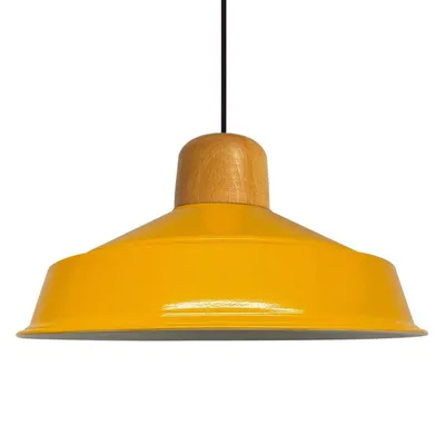 Produktbild von Pendelleuchte Asletl Deckenpendelleuchte aus Holz 41cm Metall Vintage Lampe