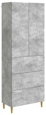 Image de vidaXL, ensemble de 2 armoires, 66 x 34,5 x 90 cm, matériau de bois, couleur gris béton