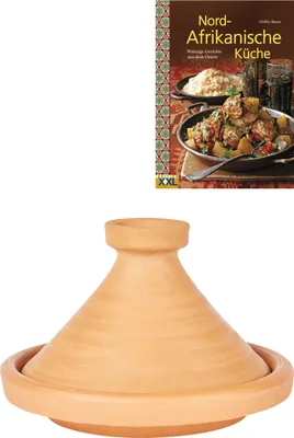 Obrázok produktu pre sada 2 originálnych Tajine Aladin Ø 35 cm + kuchárska kniha o severoafrickej kuchyni