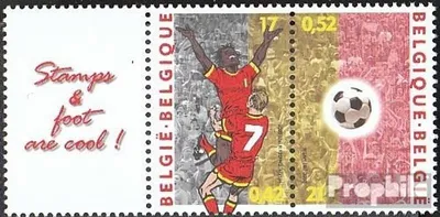 Produktbild von Briefmarken Belgien 2000 Mi 2943-2944 Dreierstreifen (kompl.Ausg.) postfrisch Fußball