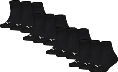 Produktbild von PUMA Kinder Quarter Socken, 12er Pack - Plain Quarter 12P, Logos, einfarbig Schwarz 39-42