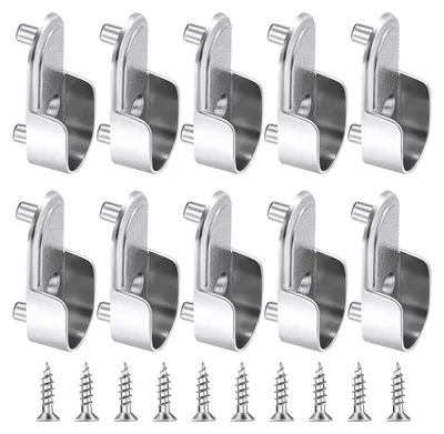Productafbeelding van Kledingreksteunen - Set van 10 stuks voor kledingkasten - 4,3 x 1,8 cm